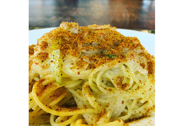 にんにくとカラスミのスパゲッティーニ